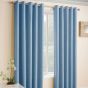 Iona Blue Blockout Ready Made Eyelet Curtains