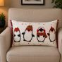 Jolly Penguins Boudoir Cushion