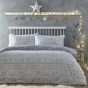 Jolly Christmas Silver Cotton Mix Duvet Set