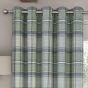 Kinross Green Interlined Thermal Ready Made Eyelet Curtains