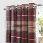 Kinross Terracotta Interlined Thermal Ready Made Eyelet Curtains