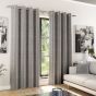 Kyoto Silver Blackout Ready Made Eyelet Curtains