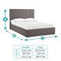 Lisa Light Grey Bedframe