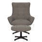Morgan Dark Grey Swivel Chair and Footrest BULKY