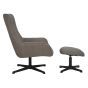 Morgan Dark Grey Swivel Chair and Footrest BULKY