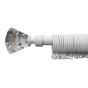 16/19mm Naples White Extendable Curtain Pole