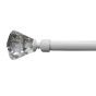 16/19mm Naples White Extendable Curtain Pole
