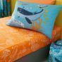 Ocean Friends Orange Cotton Mix Fitted Sheet Range