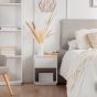 Oslo White Bedside Table