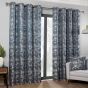 Palma Silver Ready Made Eyelet Curtains