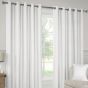 Paros White Blackout Ready Made Eyelet Curtains