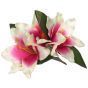 Artificial Lily in Glass Vase