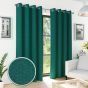 Porto 90 x 90 Teal Ready Made Eyelet Curtains