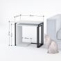 Vista Retro Grey Nest of 2 Tables
