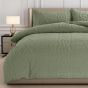 Quilted Cable Knit Fern Duvet Cover Set