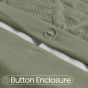 Quilted Cable Knit Fern Duvet Cover Set