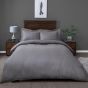 Satin Stripe Grey 100% Cotton Duvet Set
