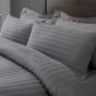 Satin Stripe Grey 100% Cotton Duvet Set