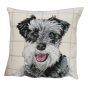 Tapestry Schnauzer Natural Cushion Cover
