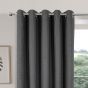 Serene Charcoal Blackout Ready Made Eyelet Curtains