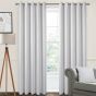 Serene White Blackout Ready Made Eyelet Curtains