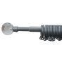 Ball 13/16mm Silver Curtain Extendible Pole 1.2-2.1m