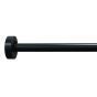Stud 13/16mm Black Extendible Curtain Pole 1.2-2.1m