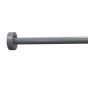 Stud 13/16mm Silver Extendible Curtain Pole 1.2-2.1m
