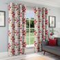 Trail Red Blackout Ready Made Eyelet Curtains