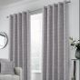 Treviso Silver Ready Made Eyelet Curtains