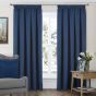 Venus Navy Blackout Ready Made Pencil Pleat Curtains