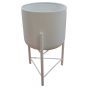 Metal Flower Pot White