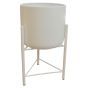 Metal Flower Pot White