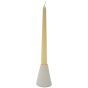 White Ribbed Candle Holder