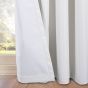 Eden White Blackout Ready Made Pencil Pleat Curtains