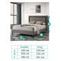 Xander Grey Bed Frame