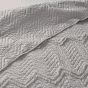 Zig Zag Grey Bedspread