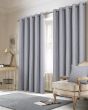 Ludlow Grey Blackout Ready Made Eyelet Curtains