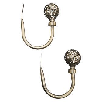 25/28mm Cairo Antique Brass Hold Back Pair
