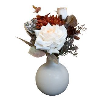 Autumn Flowers In Natural Vase
