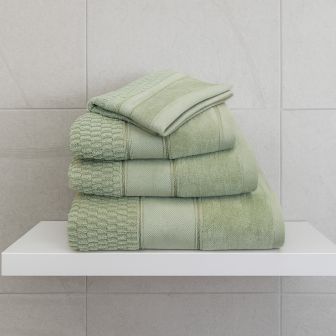 Balmoral Luxury Sheared Velour Pistachio Towel Range
