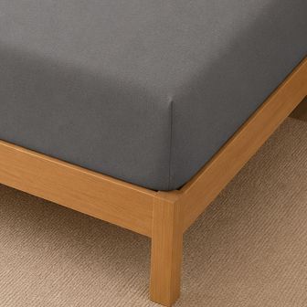 Flannelette Charcoal Extra Deep Fitted Sheet
