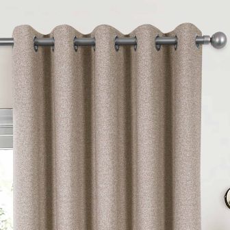 Chester Latte Blackout Ready Made Eyelet Curtains