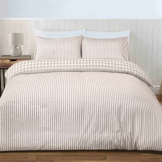 Clifden Natural Cotton Mix Duvet Cover Set