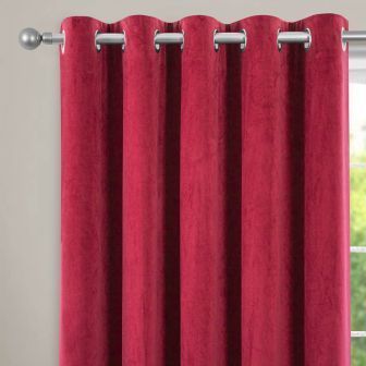 Countess Red Blackout Ready Made Eyelet Curtains