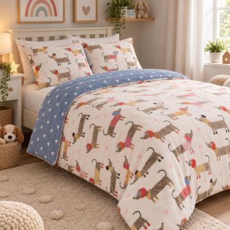 Dasher White Fleecy Duvet Cover Set