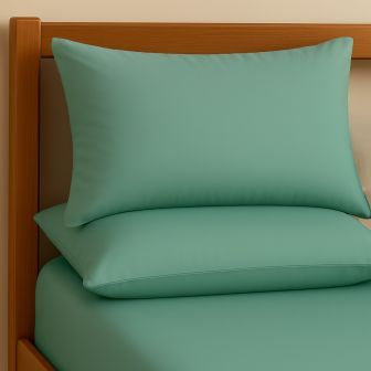 Percale Duck Egg Pillowcase Pair