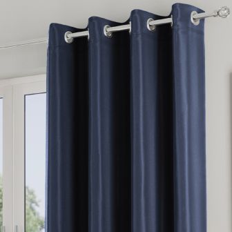 Dusk Navy 90x90 Ready Made Eyelet Curtains