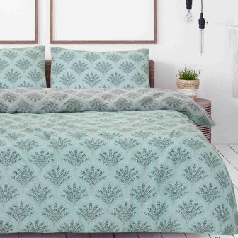 Ebony Green Cotton Rich Duvet Cover Set