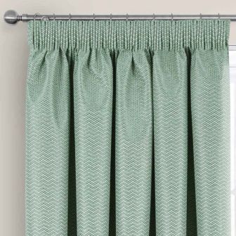 Eden Green Blackout Ready Made Pencil Pleat Curtains